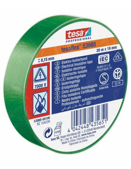Zugelassenes grünes mattes PVC-Isolierband 20m x 19mm