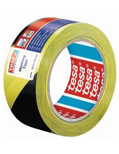 PVC Sicherheitsband schwarz/gelb 33m x 50mm