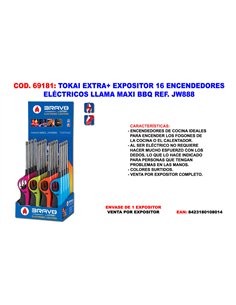 Exposant de Briquets Électriques Tokai Llama Maxi BBQ