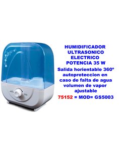 ultrasonic humidifier 25 W with 360° adjustable output