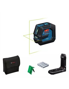 Nivel láser verde Bosch Pro 15 m con soporte LB10
