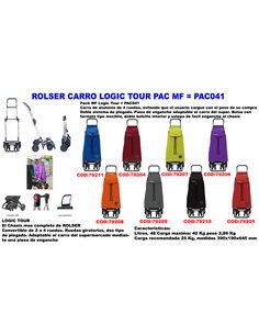 Chariot de Courses Rolser Finstock Logic Tour MF Plega Marengo