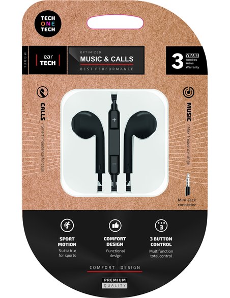 Cuffie stereo con microfono 3.5 mm - Nero