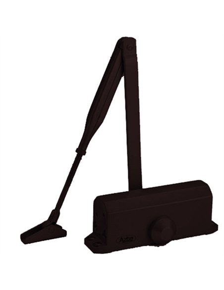 Cierra puertas C-203 brazo normal acero negro