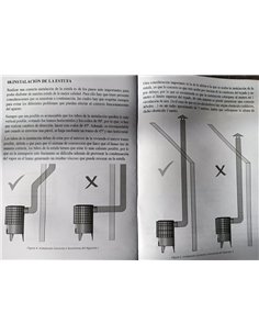 Aquecedor de lenha redondo chapa 7 KW 68cm preto saída horizontal 2