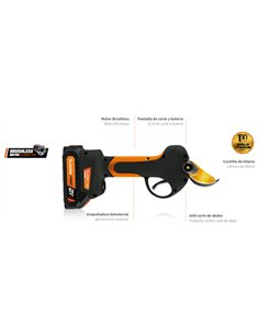Sécateur Électrique 21V avec Moteur Brushless et Mallette