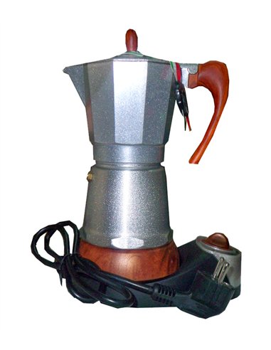 Cafetera eléctrica de aluminio 4 tazas 480 W