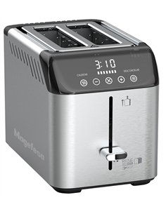 Grille-pain numérique en acier inoxydable pour 2 tranches