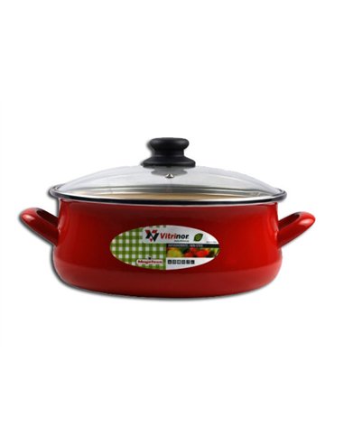 Caçarola Magefesa Finstock Série Bianco Rosso 24 cm