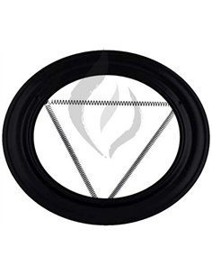 Black vitrified ceiling heater 150mm