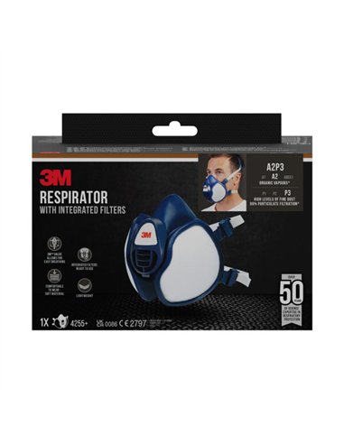 3M Atemschutzmaske mit integrierten Filtern FFA2P3R