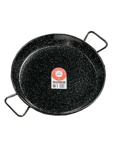 Paellera esmaltada de acero 60 cm - 19 raciones con 2 asas