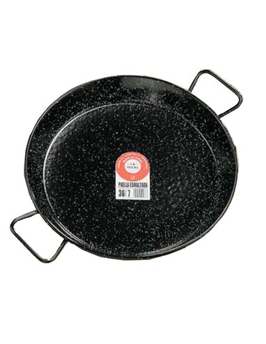 Frigideira esmaltada de aço 60 cm - 19 porções com 2 alças