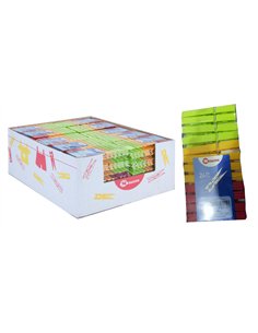 Pacchetto di 24 mollette in plastica Metaltel