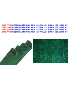 Artificial Grass F.S. PRA. 425 Roll 6 mm 1.00 x 25.00 m