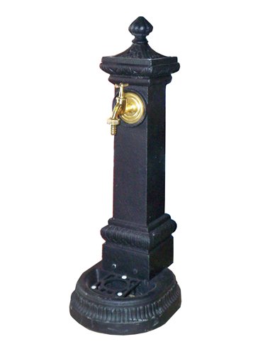 Fonte de jardim de bambu com torneira de latão