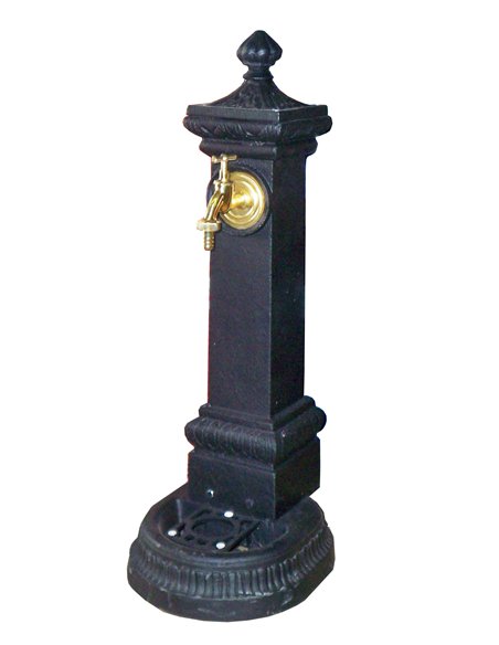 Fonte de jardim de bambu com torneira de latão