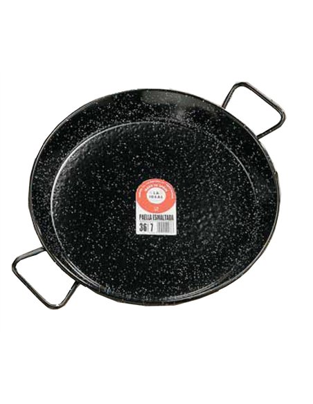 Poêle émaillée en acier 55 cm - 16 portions avec 2 poignées