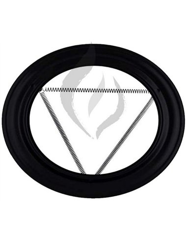 Plafon aquecedor vitrificado preto 120mm