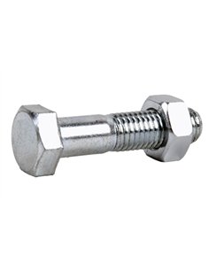 Vis hexagonale 931/934 zinguée 16x130 avec écrou 8.8