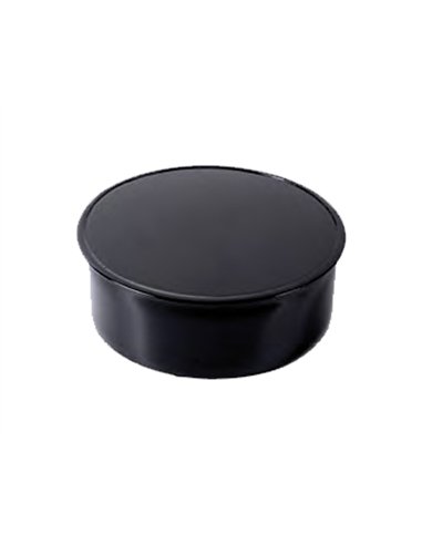 Stufa coperchio collettore vitrificato nero a 110 mm