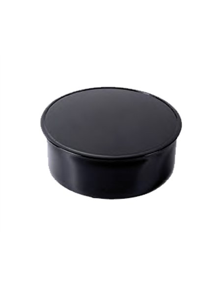 Stufa coperchio collettore vitrificato nero a 110 mm