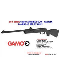 Carabina GAMO Delta 4,5 mm 7,5 joule