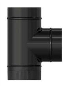 Estufa TE vitrificada preta 120 mm
