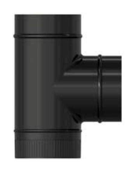 Estufa TE vitrificado negro 120 mm