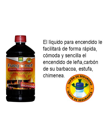 MASSO FUEGONET Liquido Accensione per Stufe 1 LT