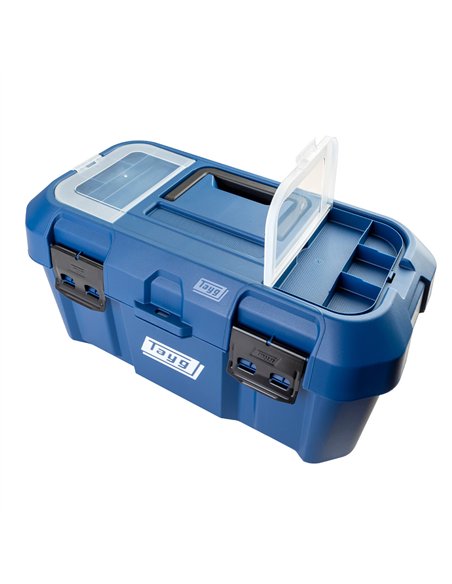 Caixa de ferramentas de plástico azul TAYG 46, 499x279x254 mm