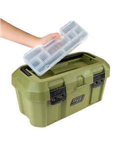 Caja de herramientas de plástico verde TAYG 46, 499x279x254 mm