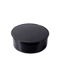 Stufa a coperchio collettore vitrificato nero a 100 mm
