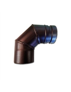 Pellet Stove Vitrified Elbow 80 mm at 90° PVC