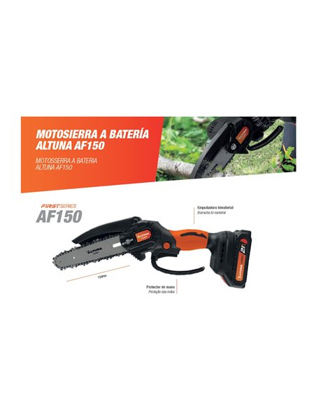 21V 2Ah Cordless Chainsaw with Case and 2 Batteries