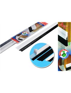 Geko selbstklebender Türunterlauf PVC Bürstenprofil 1m 38mm weiß