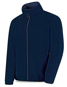 Veste polaire unisexe bleu marine avec fermeture éclair et poches