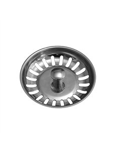Sink plug 80/85mm stainless steel with 115° valve