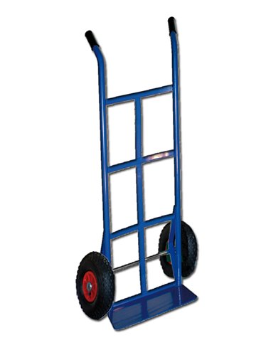 Carretilla de Almacén con Rueda Neumática Azul