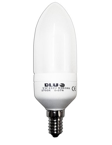 Lámpara eléctrica mini vela E14 230V 7W cálida