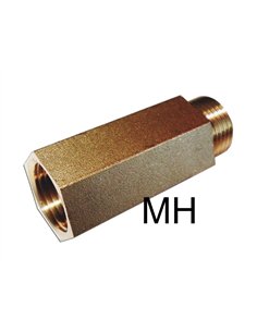 Hexagonal brass extension polished 3/4 x 50 mm