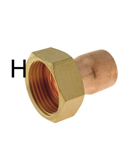 brass fitting 15x3/4 with flat gasket