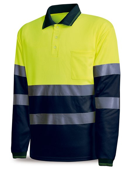 Long Sleeve High Visibility Polo Blue T-3XL