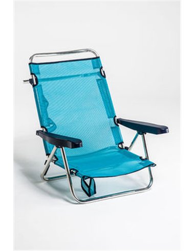 Sedia/Letto Fibraline in Alluminio con Maniglia