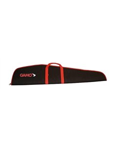 Gewehrtasche mit Zielfernrohr schwarz rot 120 cm