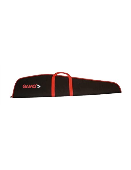 Gewehrtasche mit Zielfernrohr schwarz rot 120 cm