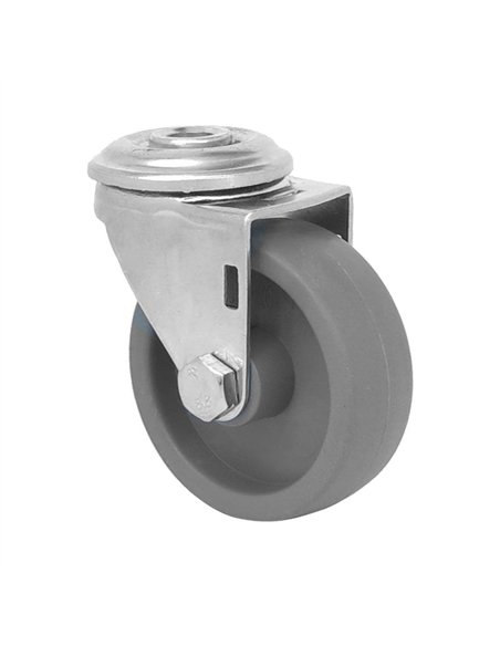 30mm PVC Graue Möbelrolle mit Durchgangsloch