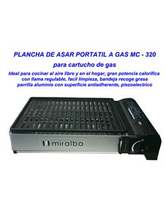 Miralba MC-320 Portable Griddle with Gas Cartridge