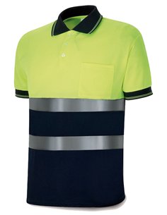Short Sleeve High Visibility Polo Blue T-XXL