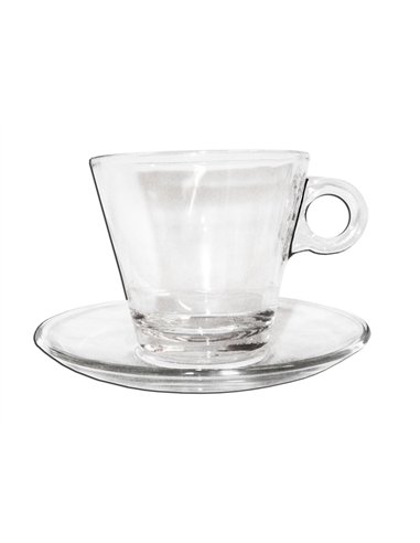 Finstock Eco Nadia 28cl Crystal Cup Set of 4 with Plates
